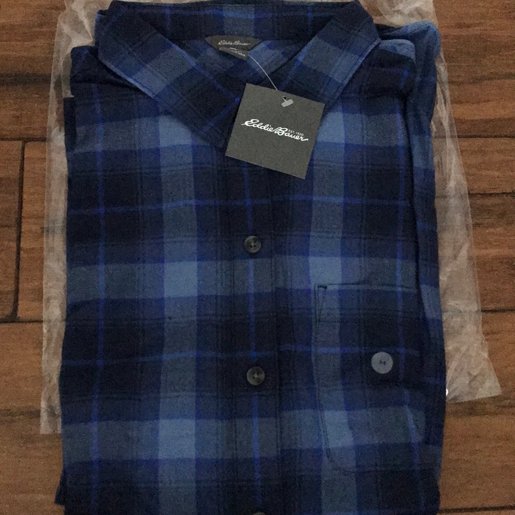 Brand New Eddie Bauer Plaid Button Down